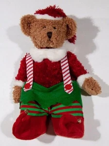 RUSS BERRIE SANTA ELFO OSO DE PELUCHE NAVIDAD VACACIONES PELUCHE ANIMAL DE PELUCHE - Imagen 1 de 1