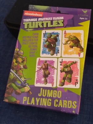 Tarjetas de juego Jumbo Teenage Mutant Ninja Turtles Nickelodeon Donatello Leonardo Foto 1 de 4