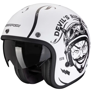 Scorpion Exo Belfast EVO Romeo Matt-Weiss / Schwarz Motorradhelm Jethelm - Bild 1 von 6