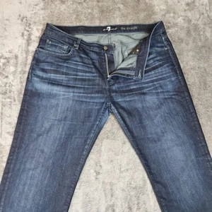Seven 7 For All Mankind The Straight Jeans Mens 41 Denim Pants Inseam 29 Baggy - Picture 1 of 13