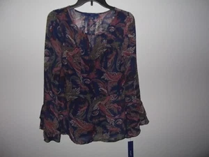 APT 9 - MUJER - TOP - AZUL MARINO PAISLEY - TALLA MEDIANA (AC-29-14) - Imagen 1 de 3
