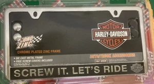 New Harley Davidson License Plate Holder. Screw It. Let's Rice. - Picture 1 of 2