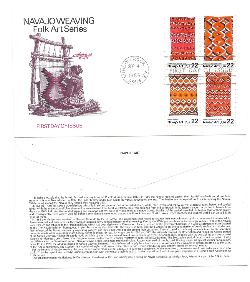 2235-38 Navajo Art, block of 4, Artmaster FDC - Image 1 of 1