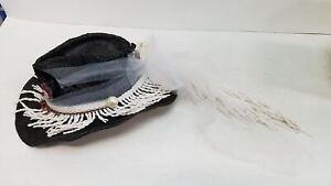 Harley-Davidson Gray and White Western Style Hat With Tail