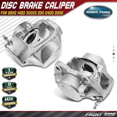 Pinza de freno delantera 2 piezas sin soporte para Mercedes-Benz W123 300CD 230 240D 280E Foto 1 de 4