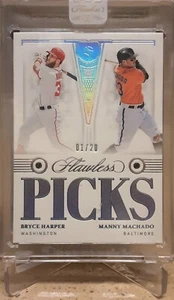 2022 Flawless BRYCE HARPER MANNY MACHADO Flawless Picks Dual Diamond /20 - Picture 1 of 4