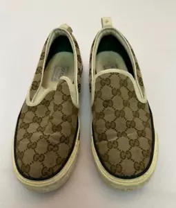 Mens Used Authentic GUCCI Tennis 1977 Slip on Sneaker - Picture 1 of 6