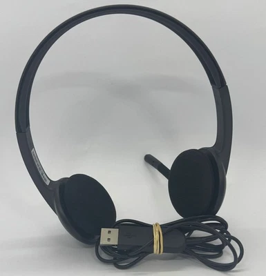 Logitech H340 USB Wired Computer Headset Black Noise Cancelling Mic - Image 1 of 4