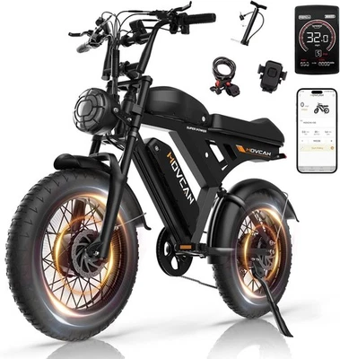 Movcan V30ProMax Electric Bike 3000W 37.5mph 48V 40Ah 20" Fat Tire Ebike Adults - Image 1 of 4