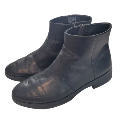 Fitflop Maria Black Leather Ankle Boots Size 8 - Image 1 of 4