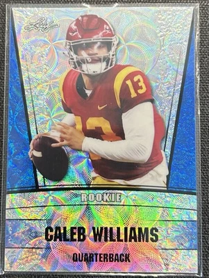 2023 Leaf Rookie Silver #RS-15 Caleb Williams #RS-15 Blue Bookend numerado 20/20 - Imagem 1 de 2