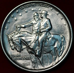 Uncirculated 1925 Stone Mountain Silver Commemorative Half Dollar - Picture 1 of 2