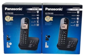 Panasonic KX-TGC 420 schnurloses Telefon mit Anrufbeantworter schwarz oder weiss - Bild 1 von 15