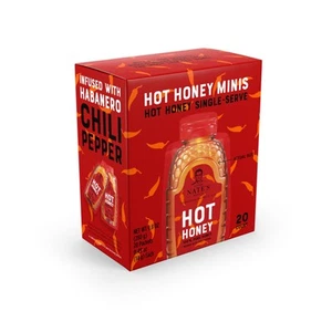 Single-Serve Hot Honey Packets - 0.49oz Mini Pack, 20 Count Box - Picture 1 of 8