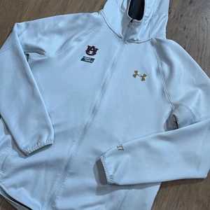 Auburn Tigers Jacket Mens XL Gray Under Armour Full Zip Hood March Madness Team - Picture 1 of 13