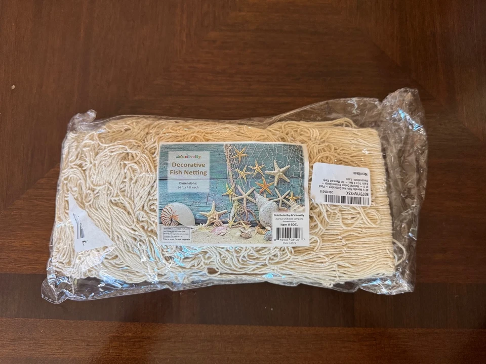 Red de peces natural decoraciones de fiesta para fiesta pirata, fiesta hawaiana, náutica... Foto 1 de 1