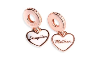 PANDORA Mother & Daughter Hearts Dangle Charm - - Picture 1 of 3