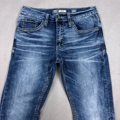 Пряжка BKE джинсы мужские 30 x 32 синий Джейк джинсовой ткани брюки выцветший прямой (Tag32R) - Изображение 1 из 4