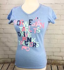MOODS OF NORWAY T-Shirt Babydoll Fitted "Norwegian Starlets Drive Pink Tractors"