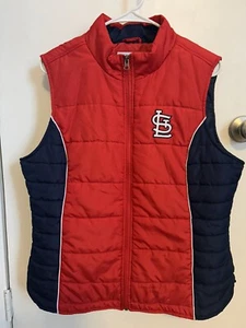 St. Louis Cardinals G-III Sports Carl Banks Womens XL Red Full Zip Puffer Vest - Picture 1 of 9