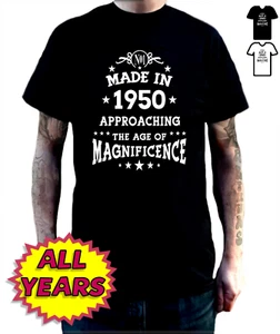 Born in the 1950s T-Shirt Any 50s year available. Magnificent Birthday Gift 60s - Picture 1 of 44
