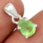 Faceted Natura Green Kyanite 925 Sterling Silver Pendant Cp41657