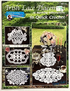 Elegant Quick Crochet Irish Lace Placemats & Matching Table Runners Pattern Book - Picture 1 of 2