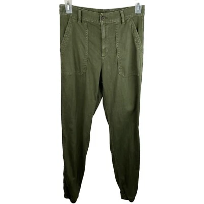Calça jogger GAP tamanho 8 ALTA verde oliva algodão orgânico excedente conforto - Imagem 1 de 4