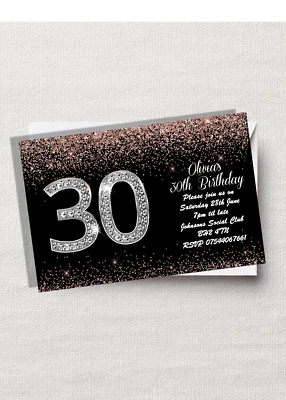 13th 16th 18th 21st 30th 40th Personalised Birthday party invitations invites - Image 1 of 4