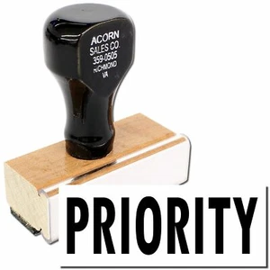 Priority Rubber Stamp Size 1/2" Tall x 1-5/8" Wide - Picture 1 of 5