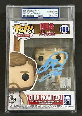 Dirk Nowitzki Signed NBA All Star Encapsulated Funko Pop 158 Autographed PSA COA - Image 1 of 3