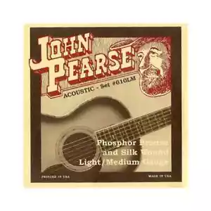 John Pearse Silk and Phosphor Bronze Acoustic Guitar Strings 610LM Light/Medium - Picture 1 of 3