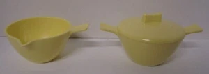 Melamine Yellow Sugar Creamer & Lid Sun Valley Melmac Vintage 3 Pc - Picture 1 of 4