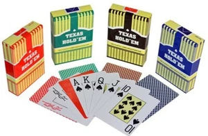 8 Decks TEXAS HOLD EM 100% Plastic Playing Cards Poker Size Jumbo Index - Picture 1 of 8