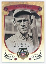 Johnny Evers 2014 Panini Hall of Fame 75th Anniversary Red 16 S# 04/75 Cubs PWE