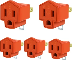 ETL Listed 3 Prong to 2 Prong Outlet Adapter, Polarized Ground Plug Adapter 3 to - Picture 1 of 8