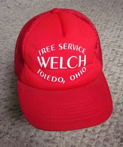 WELCH TREE SERVICE trucker cap Toledo nylon beat-up hat Ohio trimming Arborists - Picture 1 of 4