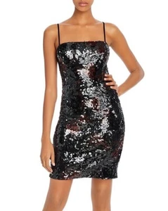 Guess Women's Black Sequined Salvador Botanical Bodycon Dress Size SMALL - Picture 1 of 1