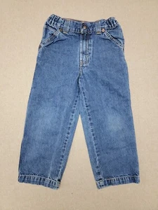 LEVI STRAUSS Boy's 6 REG Blue Denim Carpenter Jeans Stretch Waist Tool Pockets - Picture 1 of 5