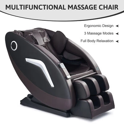 Shiatsu Massage Chair w 22 Nodes Bluetooth Speakers Zero Gravity Recliner Chair - Image 1 of 4