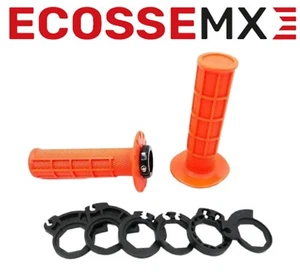KTM Lock-On Half Waffle Soft Orange Grip KTM EXC125 EXC200 EXC250 EXC300 00-16 - Picture 1 of 2