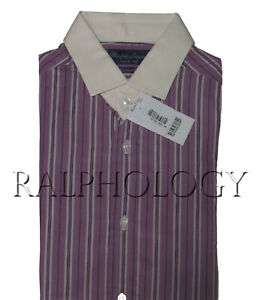 $495 Ralph Lauren Purple Label Mens Italy Slim Fit Button Down Dress Shirt 15