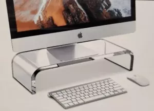 AboveTek MS-202A Premium Clear Acryclic Monitor Laptop Screen Stand Riser 20in - Picture 1 of 4