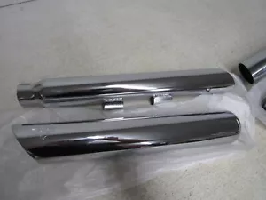 SILENCIADORES SIN CORDONES HARLEY DAVIDSON TWIN SLASH 3" CROMADOS VANCE & HINES HD-127 - Imagen 1 de 13