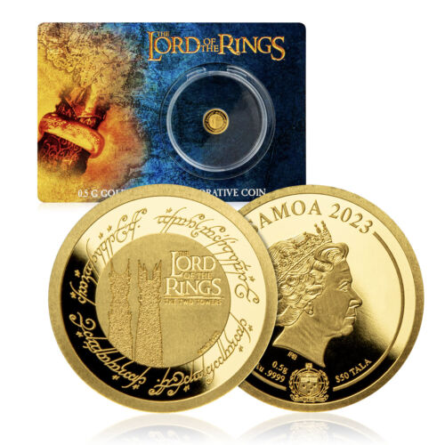 The Lord of the Rings 0.5g Solid Gold Coin 11mm Limited Edition 2023 Samoa
