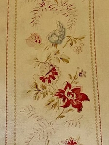RALPH LAUREN JOSIE PINK COTTAGE ROSE FLORAL STRIPE TAN KING COTTON FITTED SHEET - Picture 1 of 5