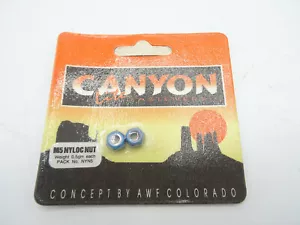 Canyon Lite Fasteners M5 Nyloc Nut x 2 Anodised Blue Pair NYN5 NOS GN-269 - Picture 1 of 2