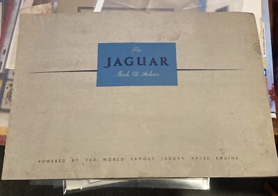 Jaguar Mark VII berlina con el motor XK120 folleto texto en inglés sin fecha v2 Foto 1 de 4