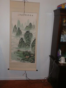 Antique Chinese Painting *Large Scroll 綠水青山美如畫 signed/Seal Mark #HHP- 17 - Bild 1 von 12