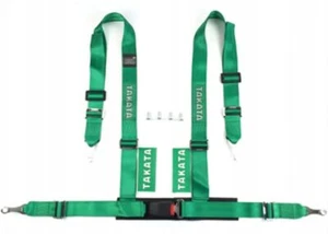carreras para cinturones de seguridad deportivos 4 puntos 3" verde - takata... - Picture 1 of 2
